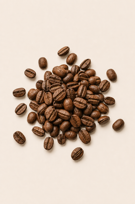 Coffee beans representing caffeine